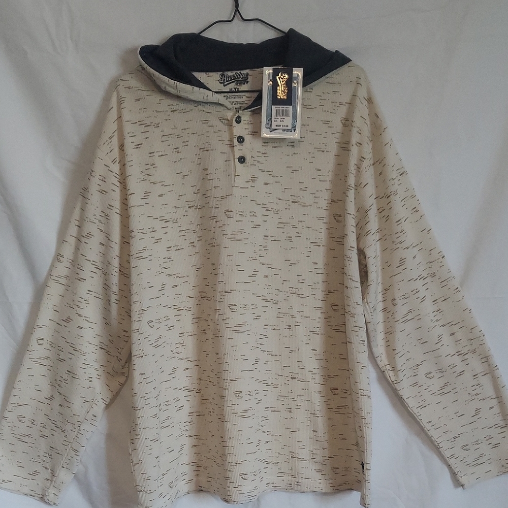 Men's Cream Hooded Sweater